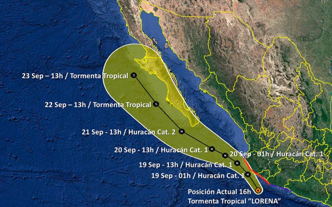 En alerta BCS, Jalisco y Colima por huracán “Lorena”