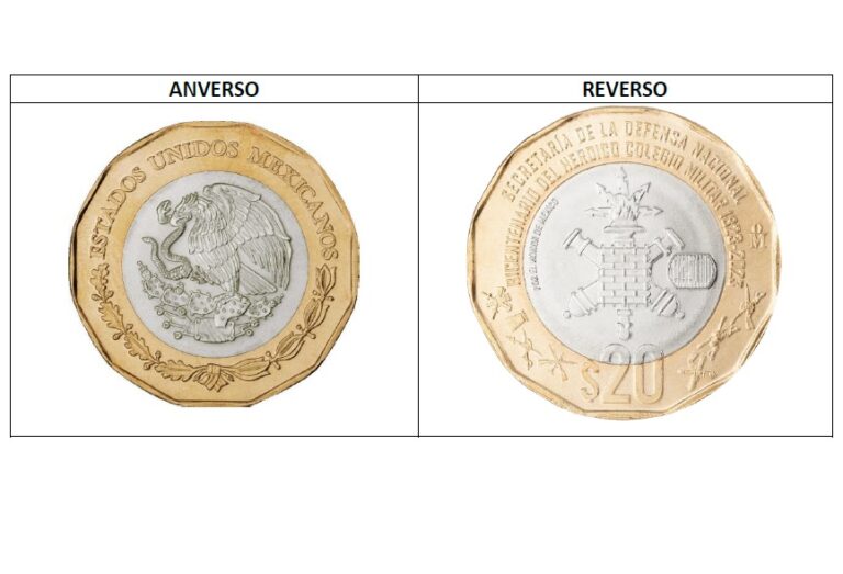 Ponen en circulación moneda de $20 pesos, conmemorativa al Bicentenario del Heroico Colegio Militar