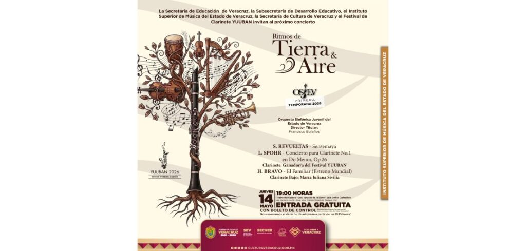 Invitan al Festival Internacional de Clarinete Yuuban, en Veracruz