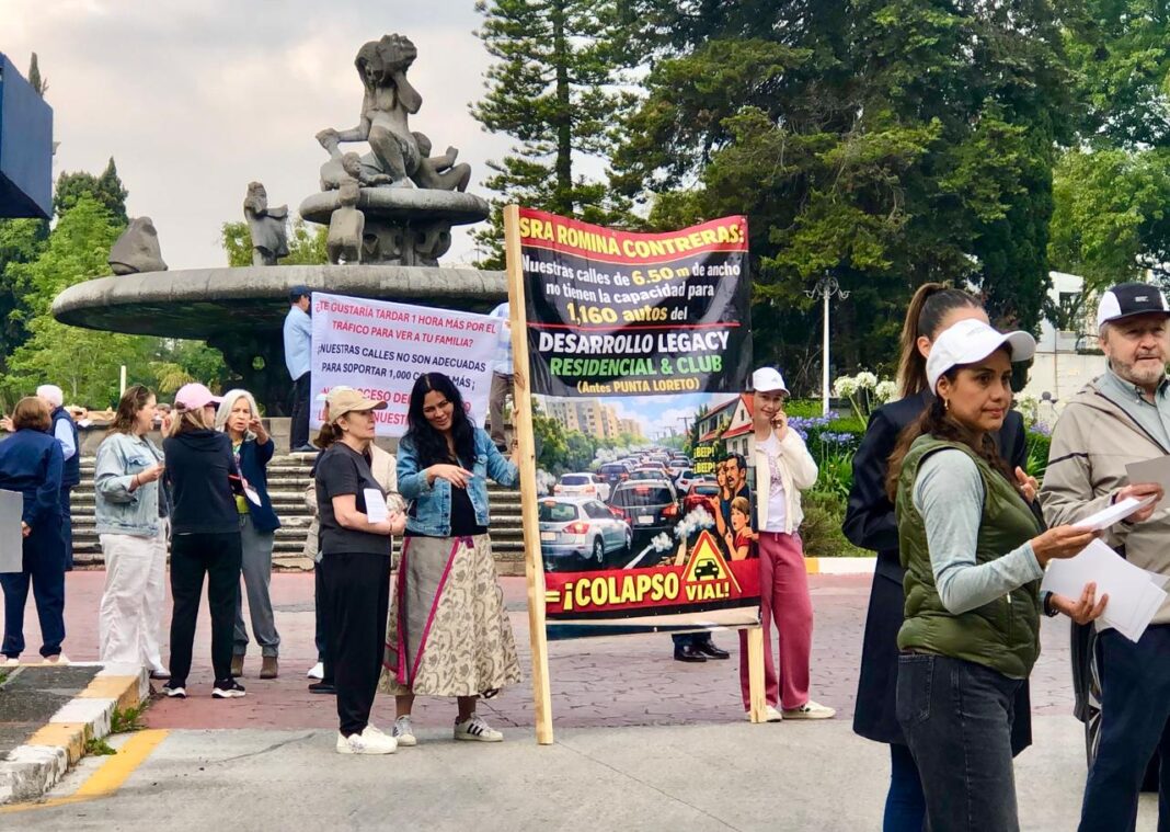 Protestan vecinos de Huixquilucan contra proyecto inmobiliario en zona ecológica