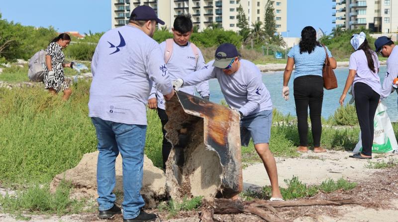 Comunidad y organizaciones se suman al cuidado de las playas de Progreso, Yucatán