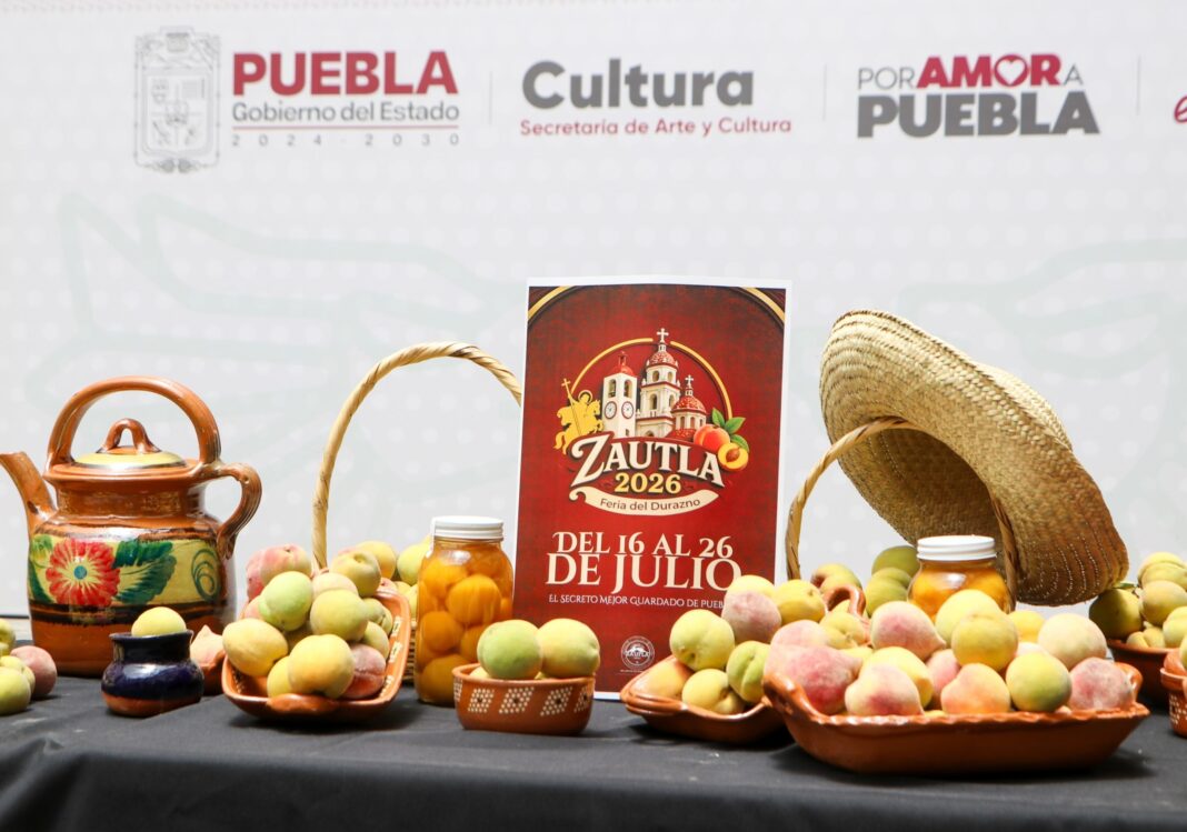Presentan en Puebla la Feria del Durazno Zautla 2026