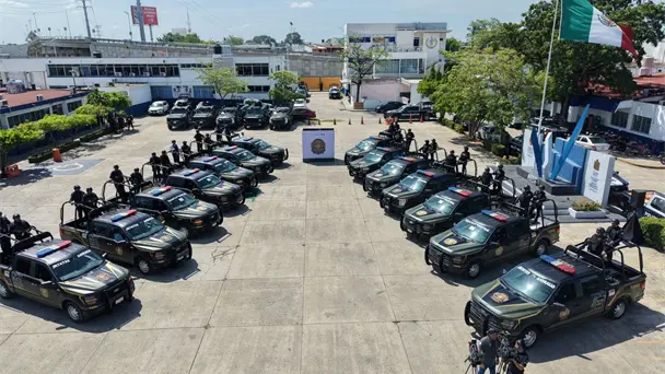 Gobierno de Tabasco fortalece la seguridad con la nueva Guardia Estatal y la entrega de 45 patrullas