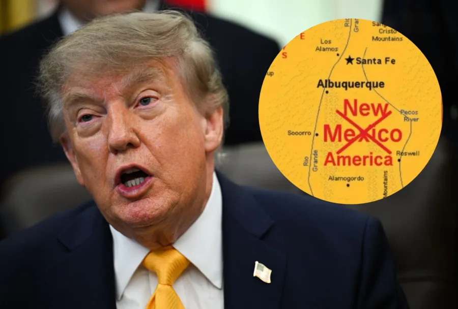 Trump publica mapa de Nuevo México y le cambia el nombre a “Nueva América”