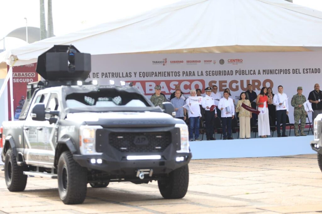 Ponen en marcha en Tabasco nuevas patrullas y equipamiento para fortalecer seguridad